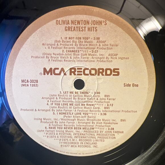Olivia Newton John's Greatest Hits Vinyl LP Record Album 1977 MCA Records - Picture 4 of 7